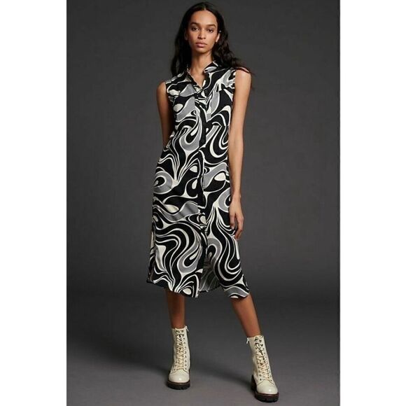 Corey Lynn Calter Gabriela Midi Shirtdress NWT Sz S Anthropologie - Picture 2 of 8